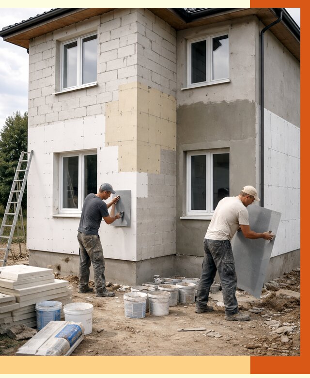 Утепление дома из газобетона в Ельце от 4313 руб./м² — заказать у ТепломастерЕлц