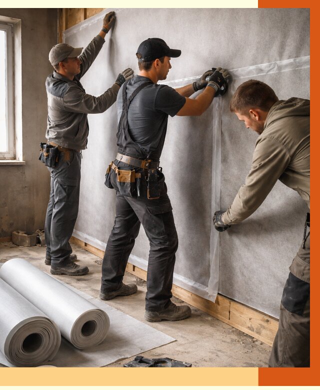 Монтаж ветроизоляции в Ельце от 4621 руб./м2 — профессионально | ТепломастерЕлц